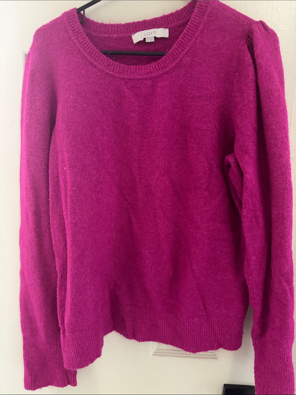 LOFT Fuchsia Crewneck Sweater